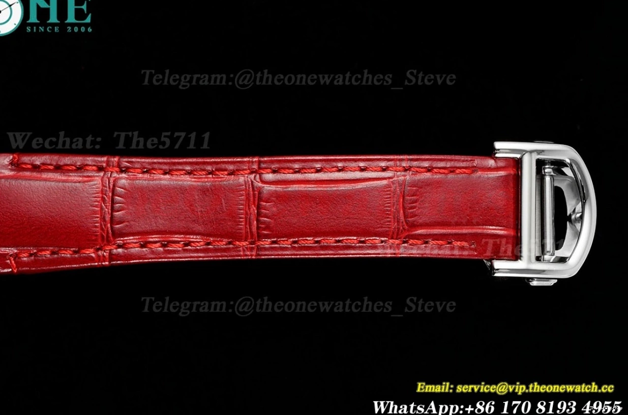 Pasha De 30mm Ladies Cartier Dial White Quartz SS LE Red AF 1203